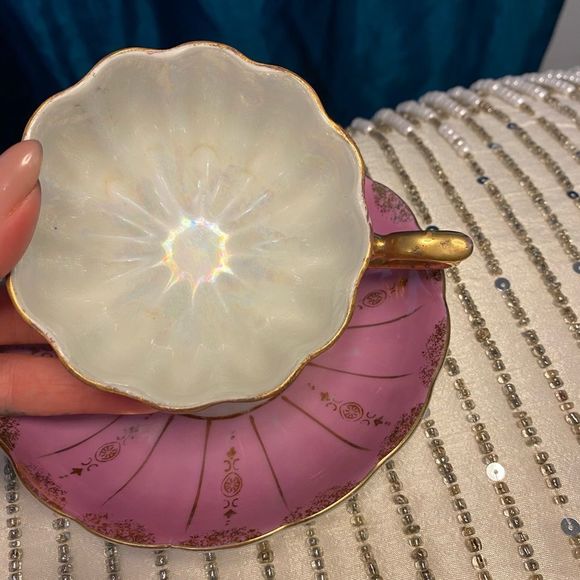 Thames porcelain tea cup and saucer set, vintage - Picture 12 of 14